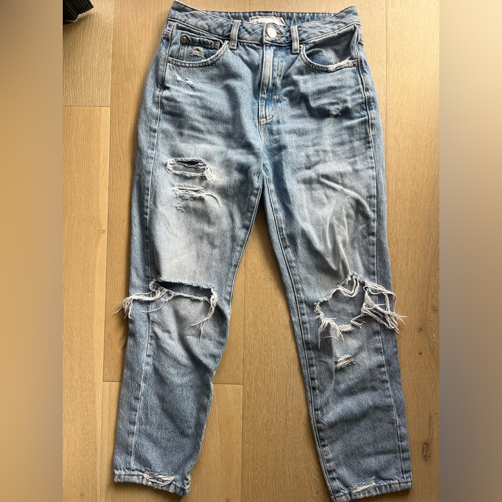 Garage ripped mom jeans